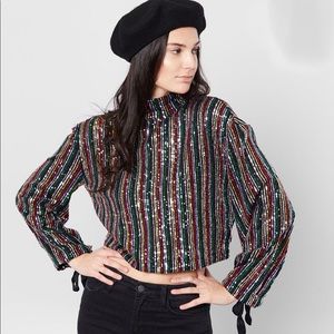 Free People Multicolor Striped Crop Top